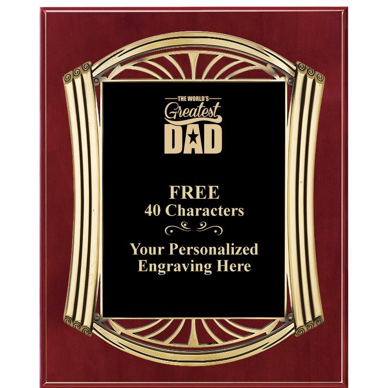 10.5X13 ROMAN CHERRY W GLD PLQ