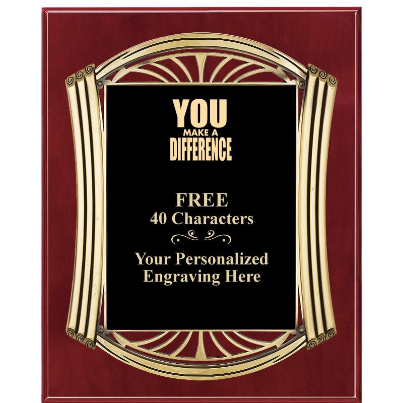 10.5X13 ROMAN CHERRY W GLD PLQ