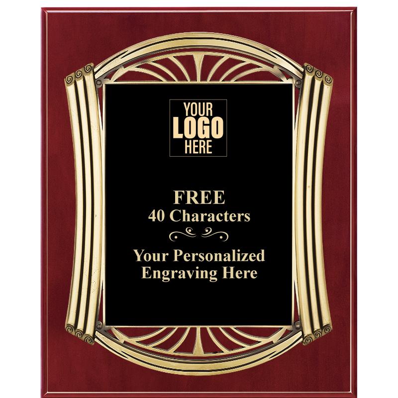 10.5X13 ROMAN CHERRY W GLD PLQ