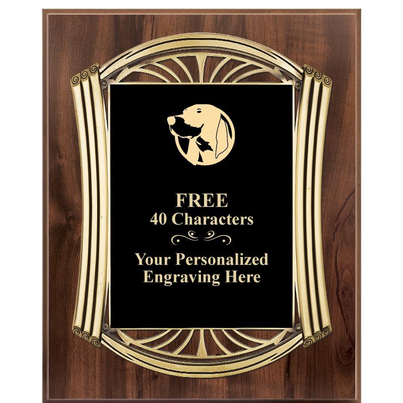 10.5X13 ROMAN WOOD W GLD PLQ