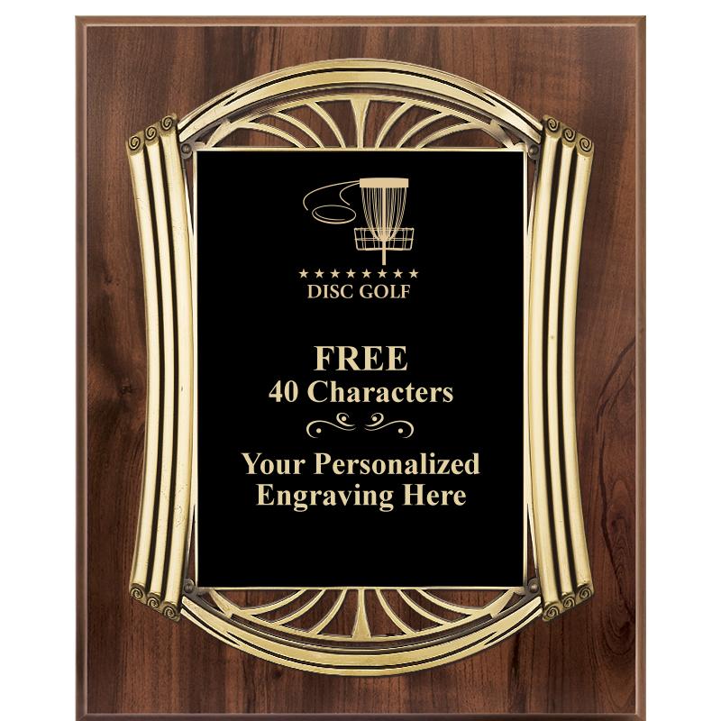 10.5X13 ROMAN WOOD W GLD PLQ