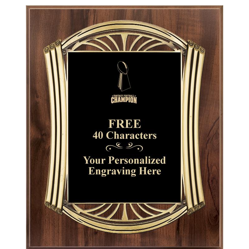 10.5X13 ROMAN WOOD W GLD PLQ