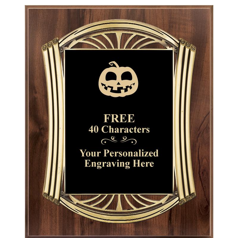 10.5X13 ROMAN WOOD W GLD PLQ