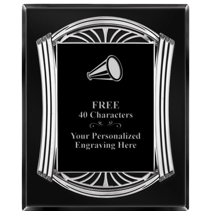 10.5X13 ROMAN BLACK W SLV PLQ