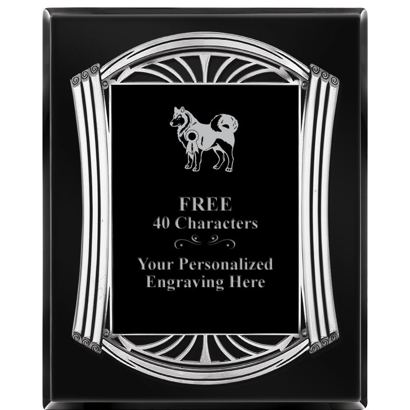 10.5X13 ROMAN BLACK W SLV PLQ