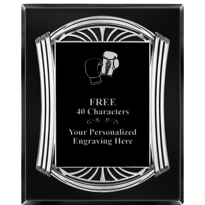 10.5X13 ROMAN BLACK W SLV PLQ