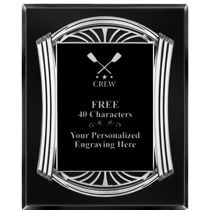 10.5X13 ROMAN BLACK W SLV PLQ