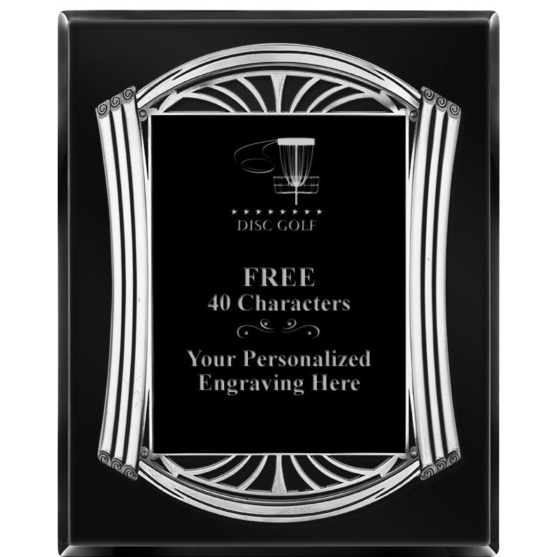 10.5X13 ROMAN BLACK W SLV PLQ