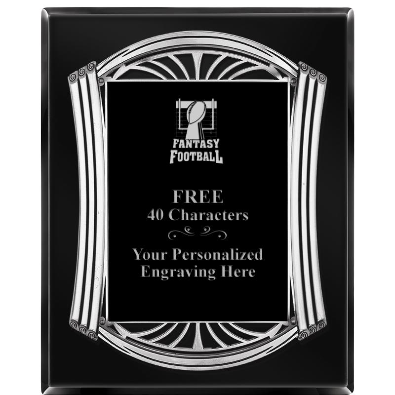 10.5X13 ROMAN BLACK W SLV PLQ