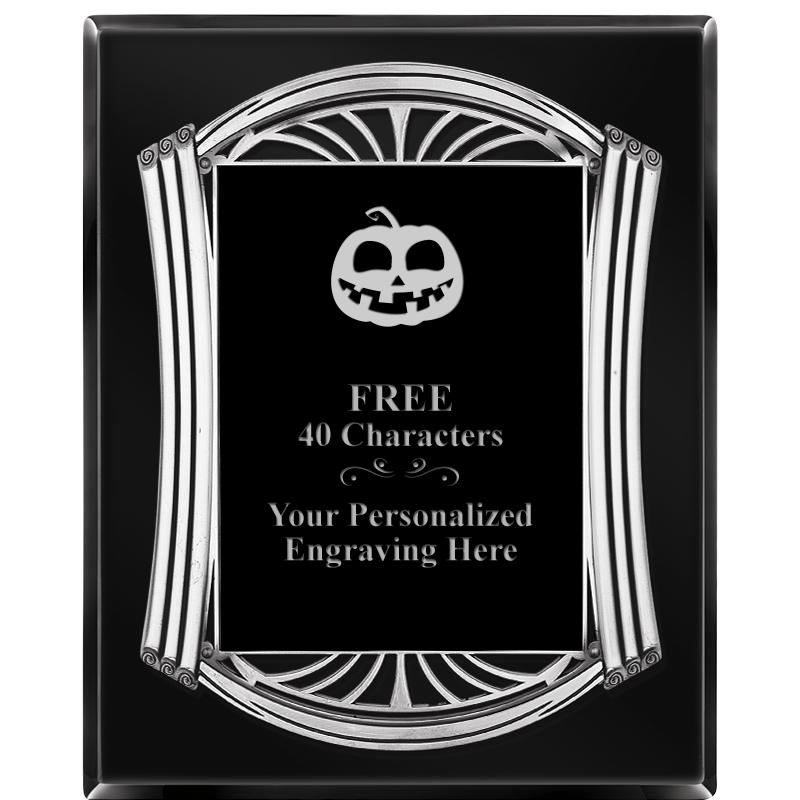 10.5X13 ROMAN BLACK W SLV PLQ