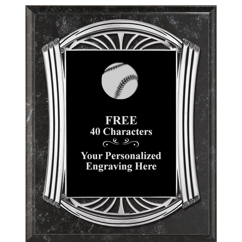 10.5X13 ROMAN BK MRBL W SLV PQ