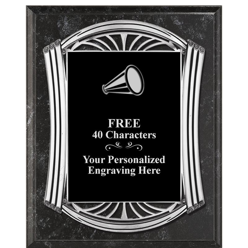 10.5X13 ROMAN BK MRBL W SLV PQ