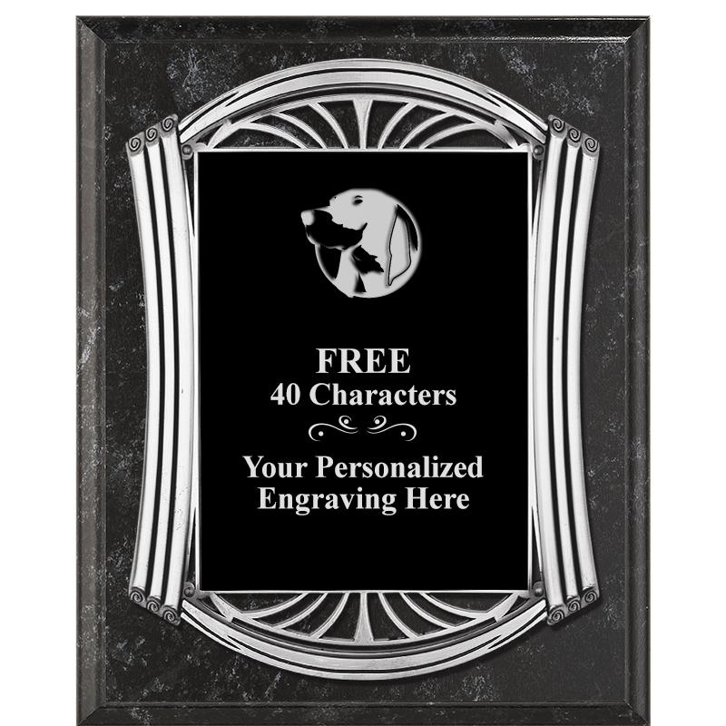 10.5X13 ROMAN BK MRBL W SLV PQ