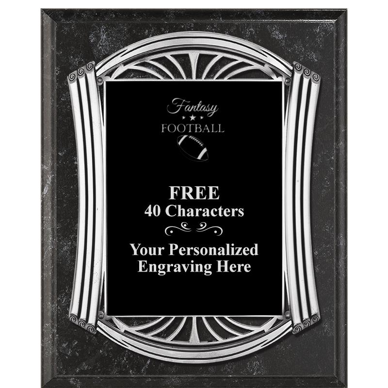 10.5X13 ROMAN BK MRBL W SLV PQ