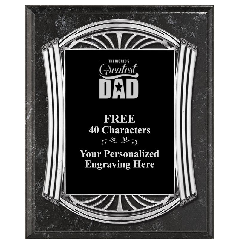 10.5X13 ROMAN BK MRBL W SLV PQ