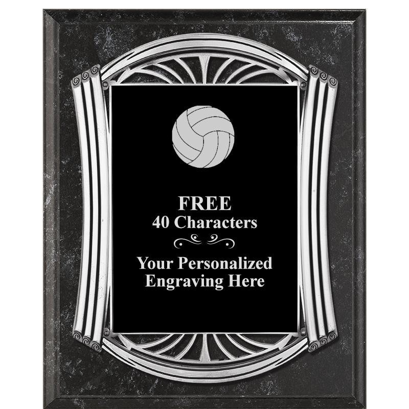 10.5X13 ROMAN BK MRBL W SLV PQ