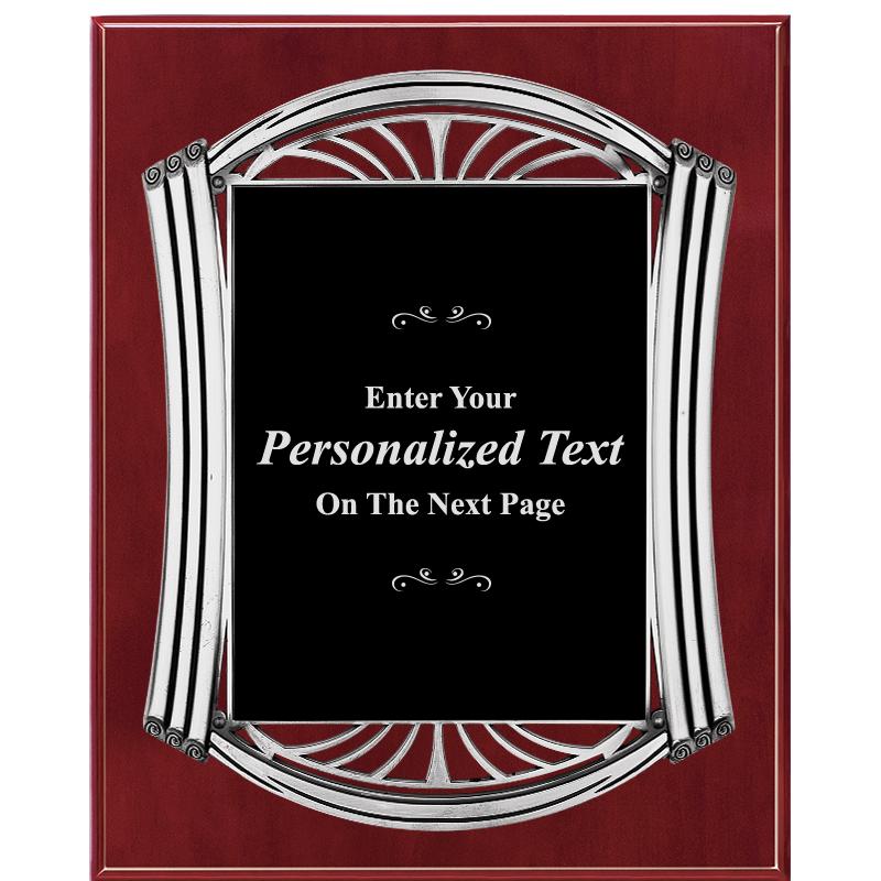 10.5X13 ROMAN CHERRY W SLV PLQ