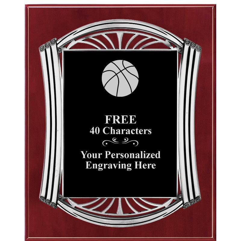 10.5X13 ROMAN CHERRY W SLV PLQ