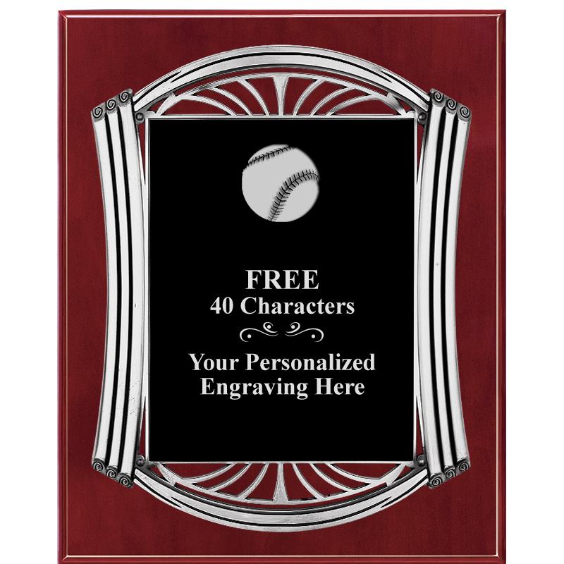 10.5X13 ROMAN CHERRY W SLV PLQ