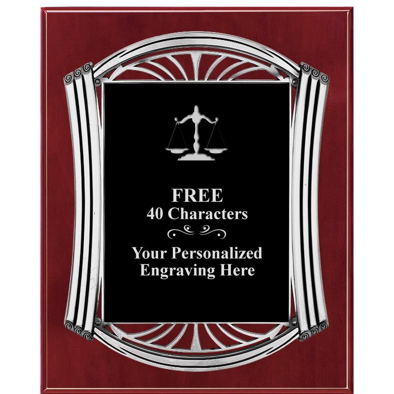 10.5X13 ROMAN CHERRY W SLV PLQ