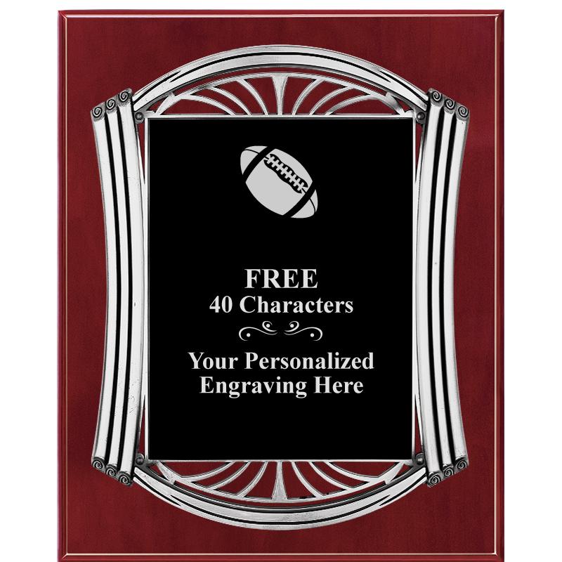 10.5X13 ROMAN CHERRY W SLV PLQ