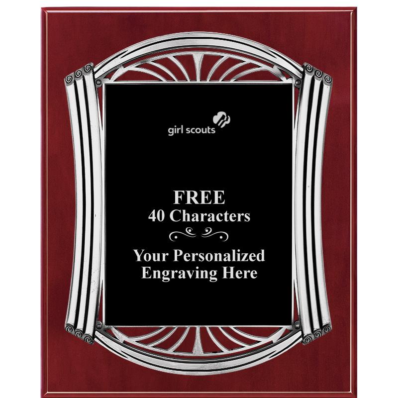 10.5X13 ROMAN CHERRY W SLV PLQ