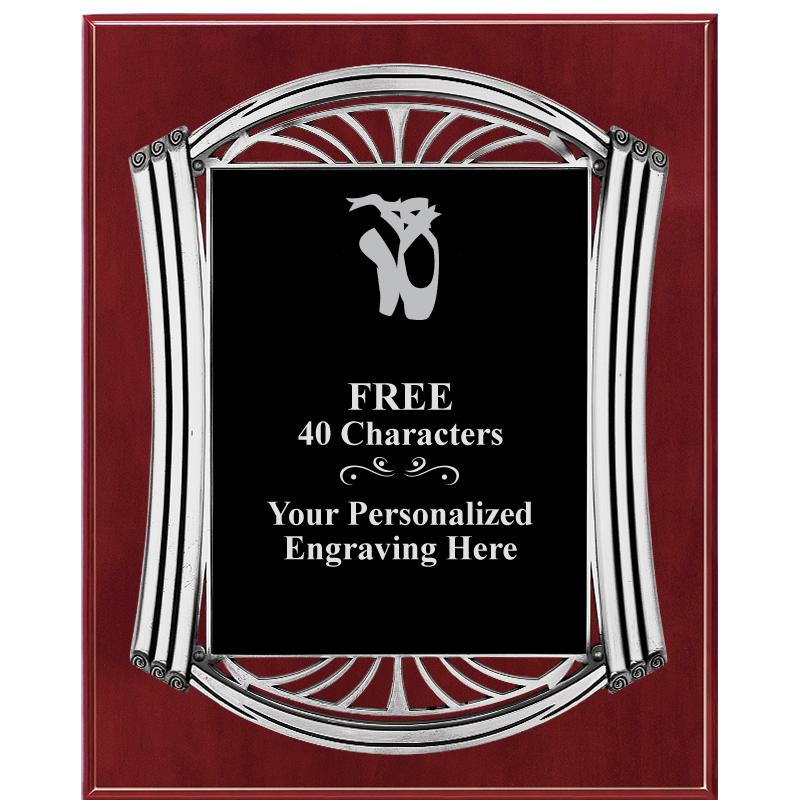 10.5X13 ROMAN CHERRY W SLV PLQ