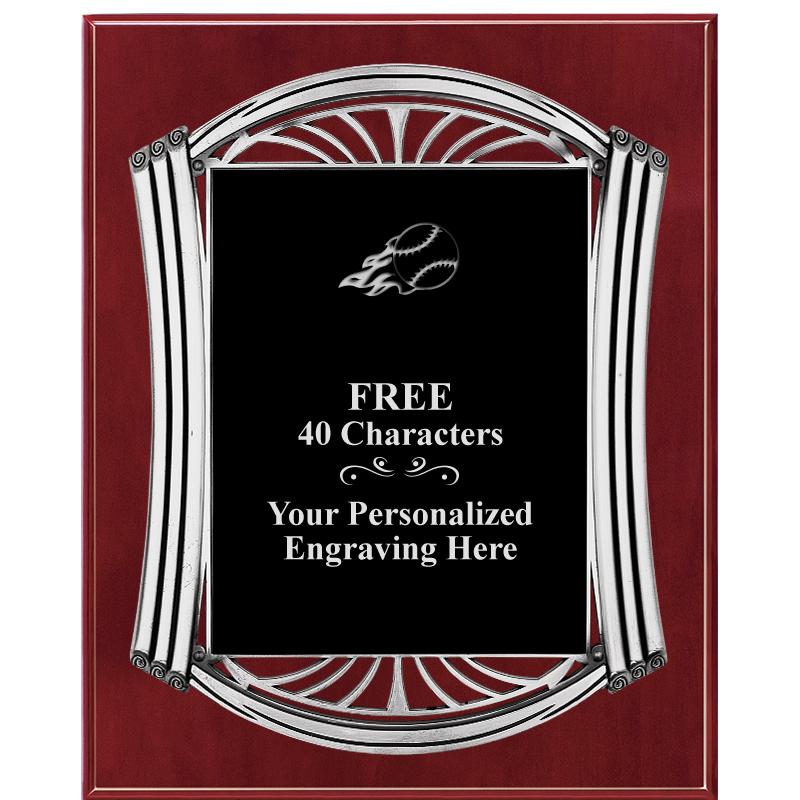 10.5X13 ROMAN CHERRY W SLV PLQ