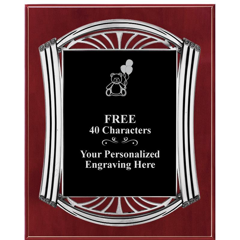 10.5X13 ROMAN CHERRY W SLV PLQ