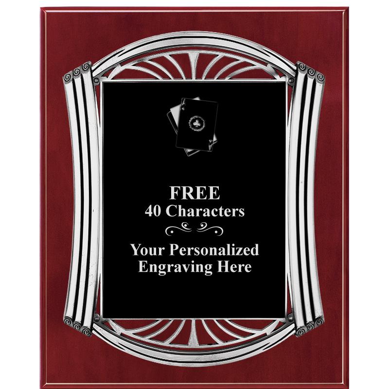 10.5X13 ROMAN CHERRY W SLV PLQ