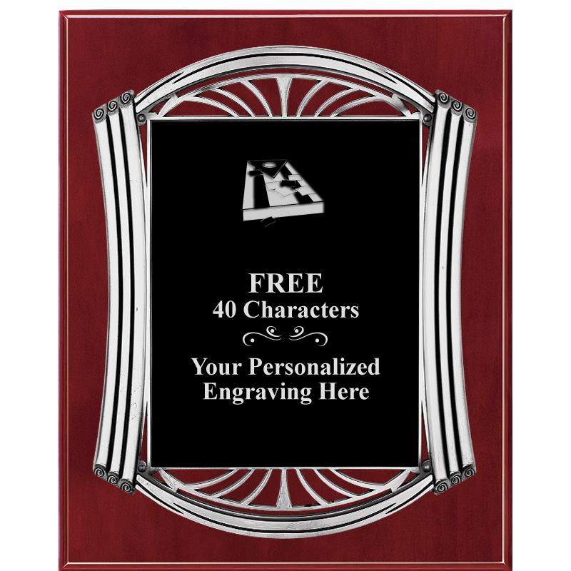 10.5X13 ROMAN CHERRY W SLV PLQ