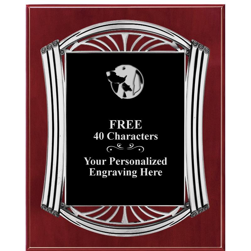 10.5X13 ROMAN CHERRY W SLV PLQ