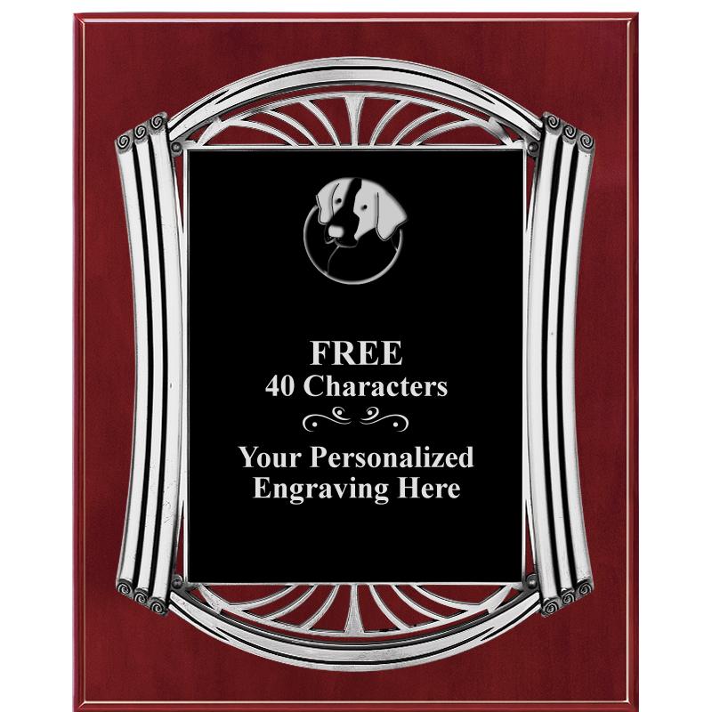 10.5X13 ROMAN CHERRY W SLV PLQ