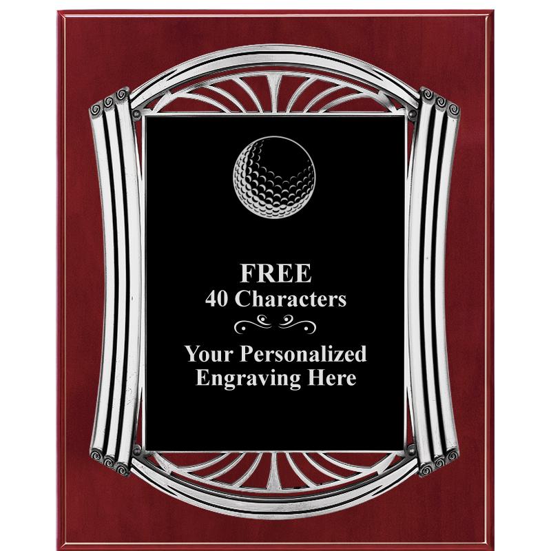 10.5X13 ROMAN CHERRY W SLV PLQ