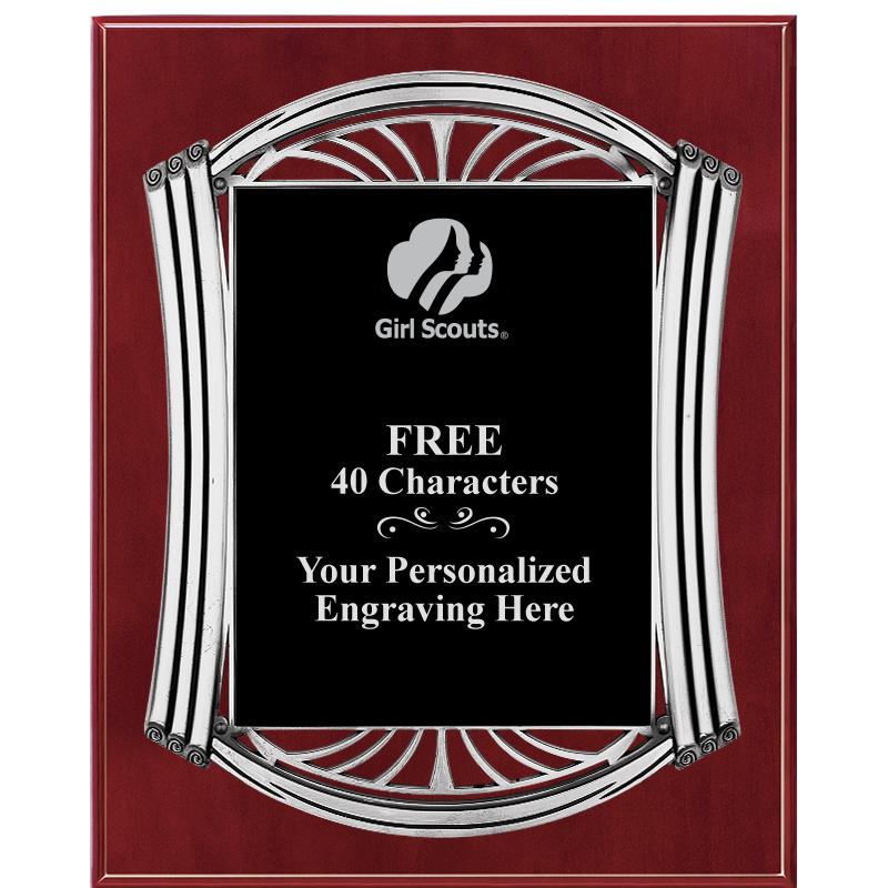 10.5X13 ROMAN CHERRY W SLV PLQ