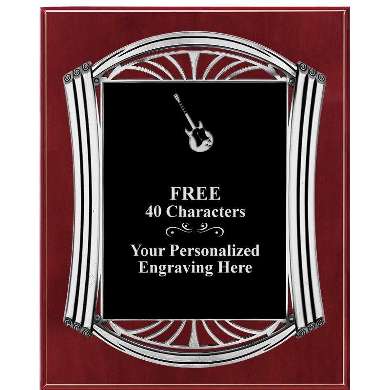 10.5X13 ROMAN CHERRY W SLV PLQ