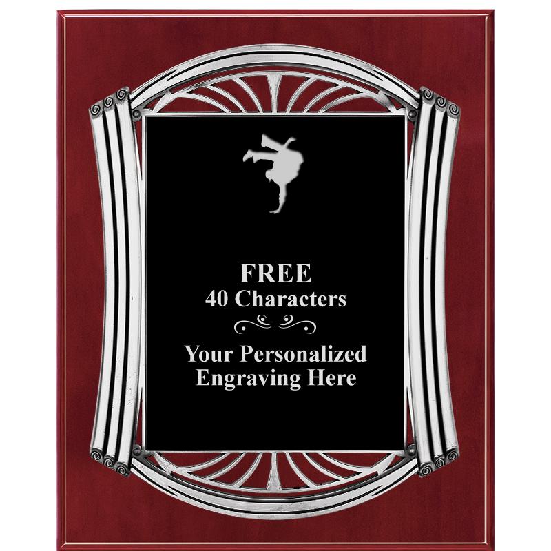 10.5X13 ROMAN CHERRY W SLV PLQ