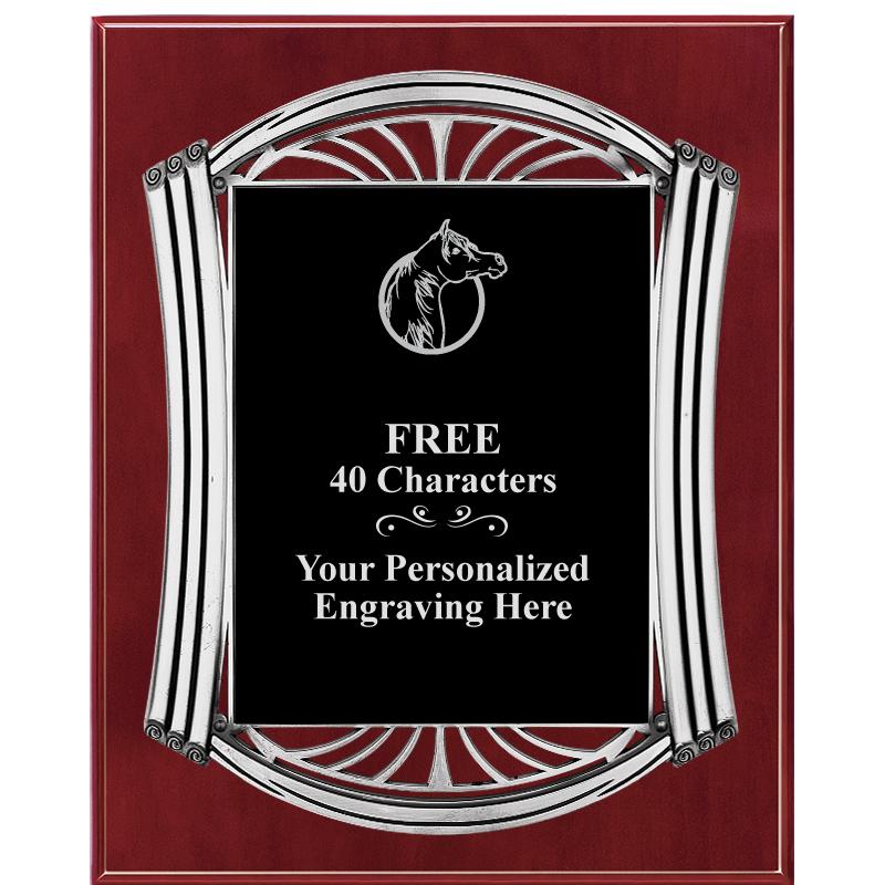 10.5X13 ROMAN CHERRY W SLV PLQ