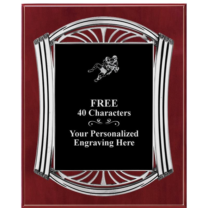 10.5X13 ROMAN CHERRY W SLV PLQ