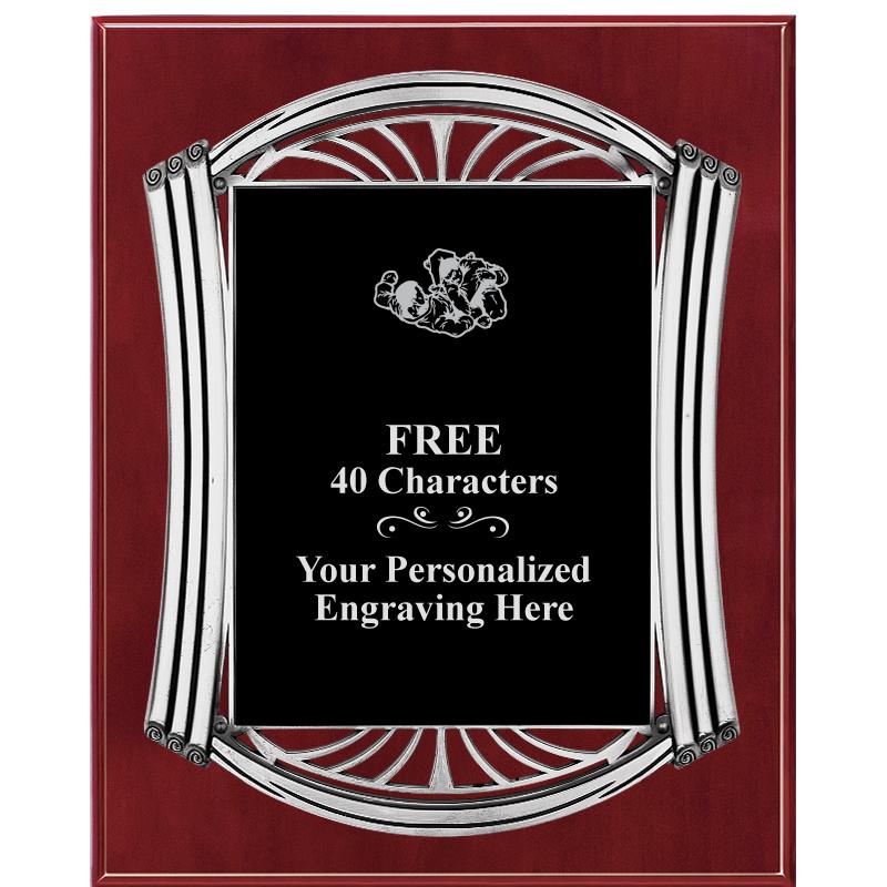 10.5X13 ROMAN CHERRY W SLV PLQ