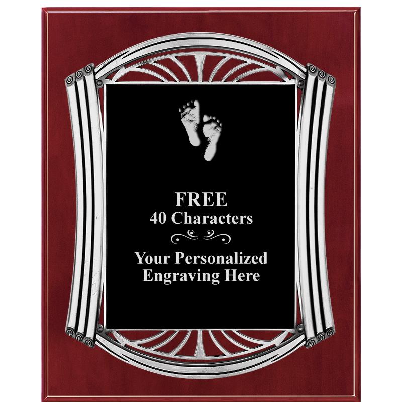 10.5X13 ROMAN CHERRY W SLV PLQ