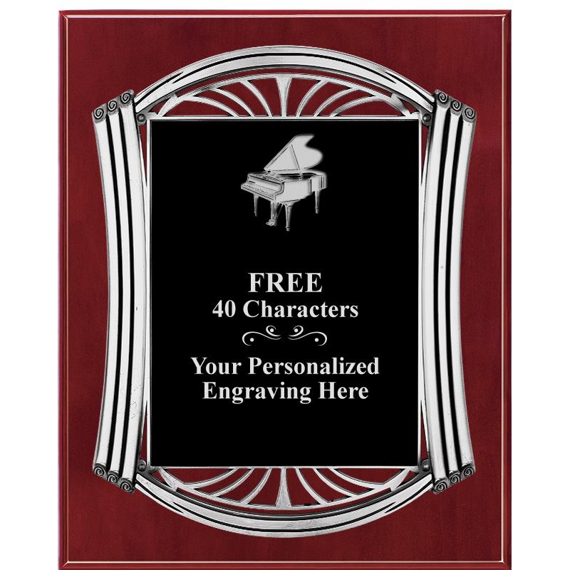 10.5X13 ROMAN CHERRY W SLV PLQ