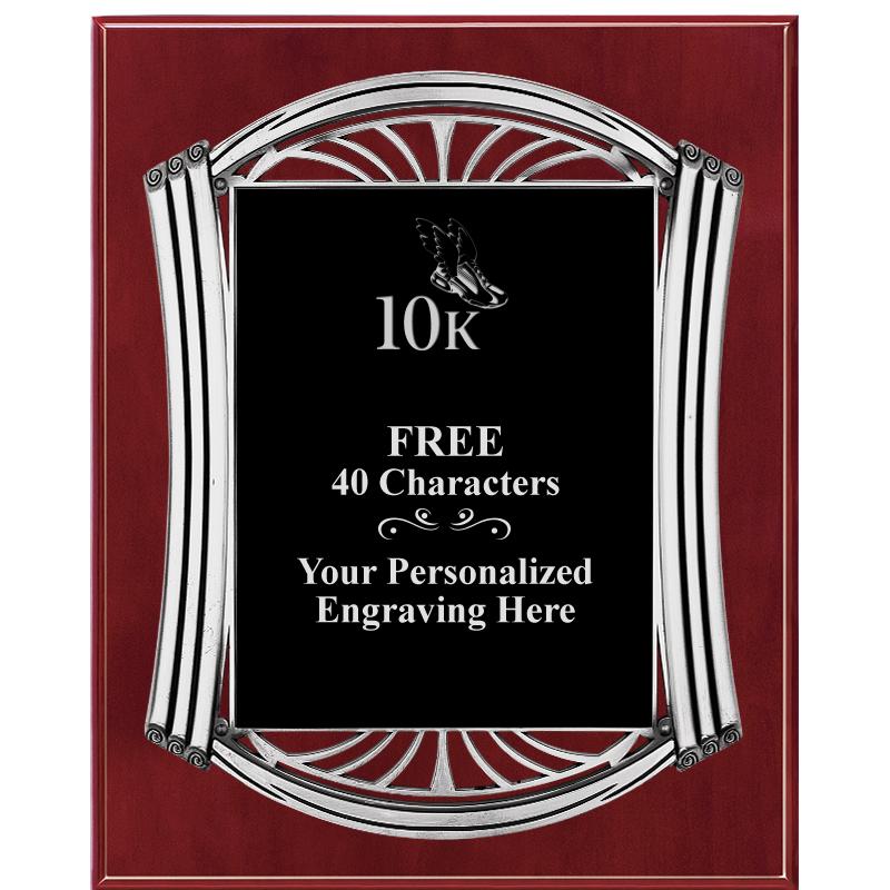 10.5X13 ROMAN CHERRY W SLV PLQ