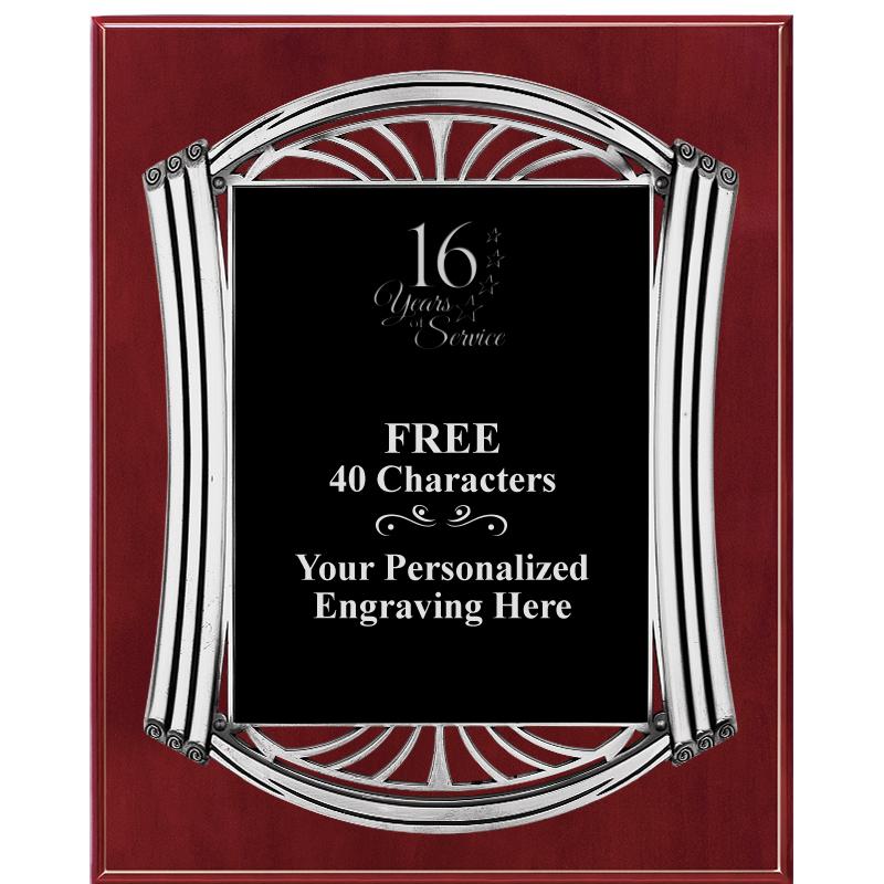 10.5X13 ROMAN CHERRY W SLV PLQ