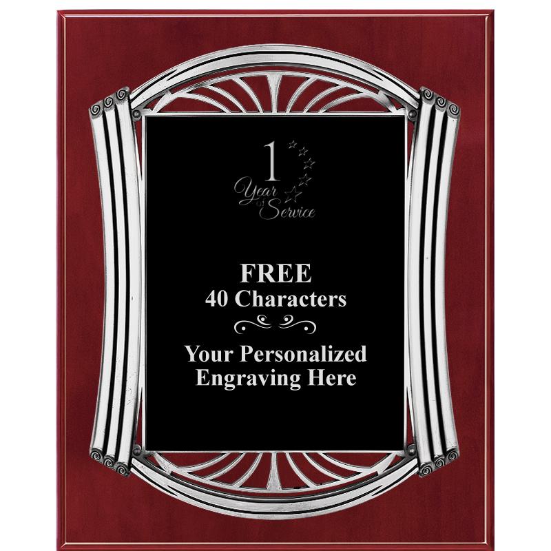 10.5X13 ROMAN CHERRY W SLV PLQ