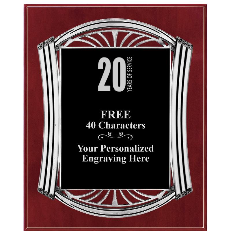 10.5X13 ROMAN CHERRY W SLV PLQ