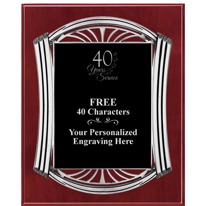 10.5X13 ROMAN CHERRY W SLV PLQ