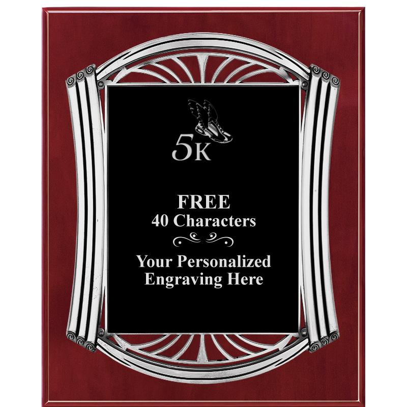 10.5X13 ROMAN CHERRY W SLV PLQ