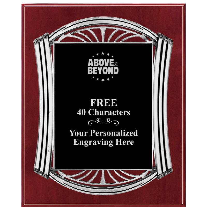 10.5X13 ROMAN CHERRY W SLV PLQ