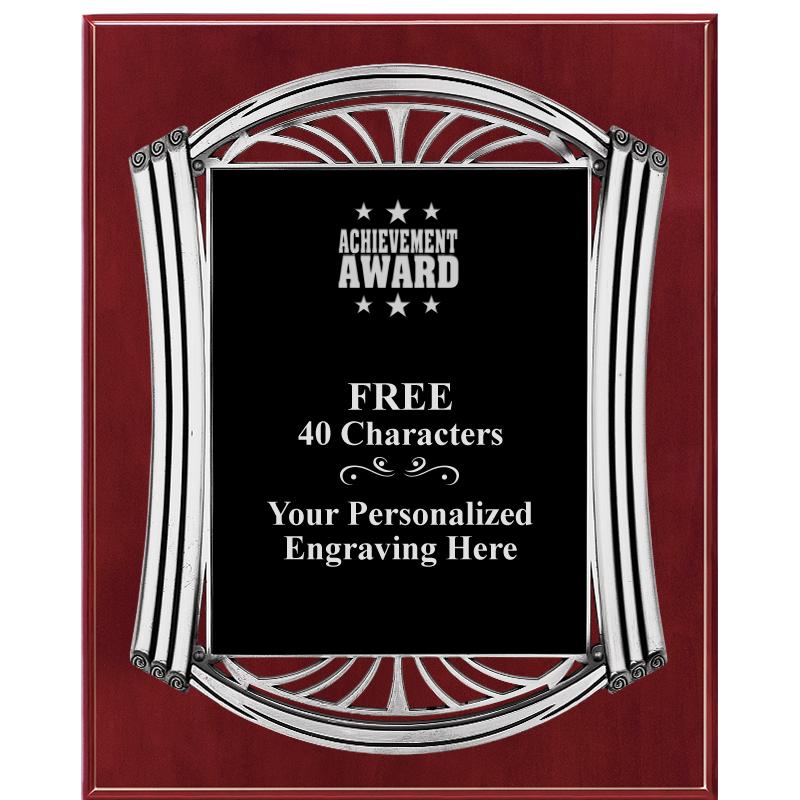 10.5X13 ROMAN CHERRY W SLV PLQ